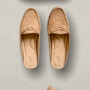 J.Jill suede camel slides.